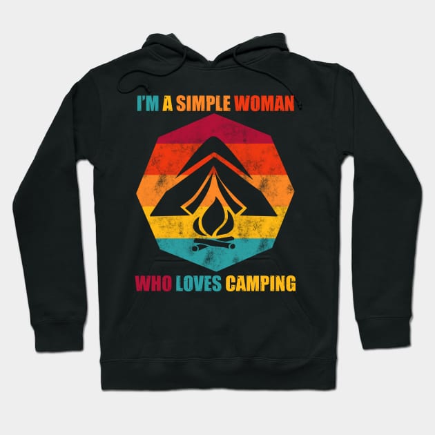 Retro Camping Hoodie by Imutobi